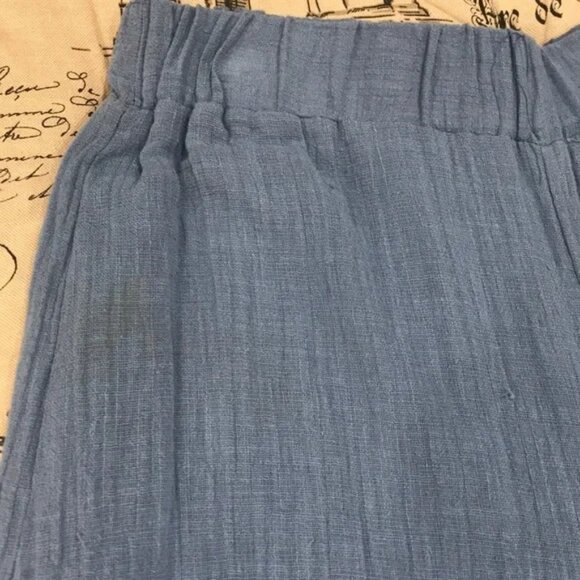 Whyte Eyelash Gauze Wide Leg Pants - Picture 6 of 8